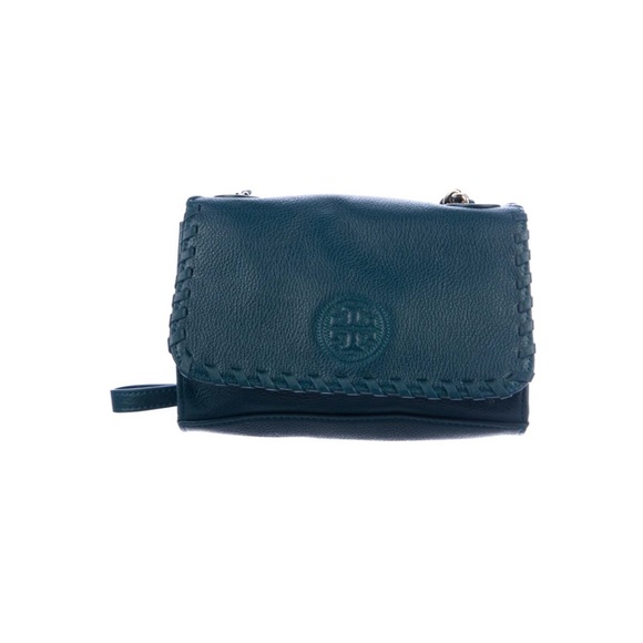 Tory Burch Handbags - Tory Burch Blue Leather Clutch